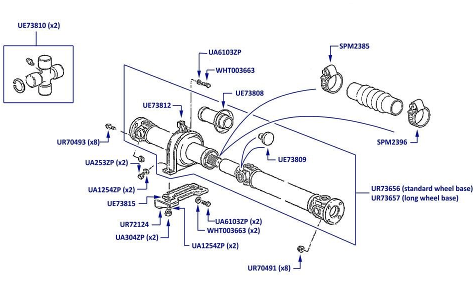 Drive / Axle Shaft & Propshaft Parts catalogue now available for all Rolls-Royce & Bentley models from 1980 to 2003