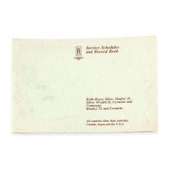 SERVICE / SCHEDULES BOOK