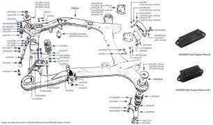 Front Subframe chassis numbers 01001-13484 (Standard Cars)