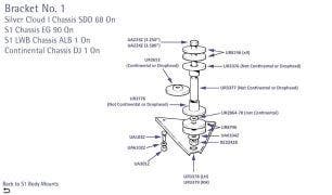 Silver Cloud I & S1 Body Mounts (Bracket 1, Late)