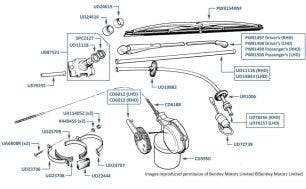 Windscreen Wipers, Corniche & Continental, chassis numbers 20010-24637 