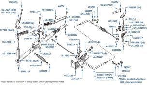 Rear Parking Brake Cables, chassis numbers 01001-02137