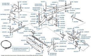 Rear Parking Brake Cables, chassis numbers 09001-41648
