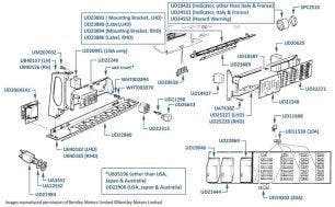 Fuse Board, Corniche & Continental, chassis numbers 05037-16868