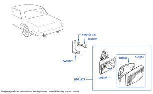 Rear Foglight (bumper mounted), Corniche & Continental, chassis numbers 05037-29290 