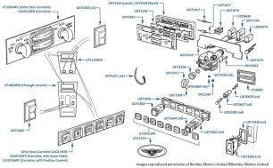 Facia Switches, Silver Dawn, chassis numbers 57031-66305