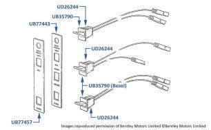 Glove Compartment Switches, chassis numbers 31001-44588 (4-door cars)