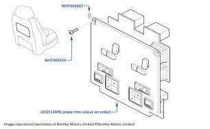 Seat Adjustment Switches, memory seats, Corniche (chassis numbers 68001-68186 & 02000-02079)
