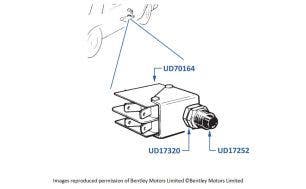 Brake Light Switch (and combined Speed Control Off Switch), 2-door cars