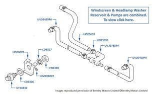 Headlight Washers, Corniche, chassis numbers 02000-02079