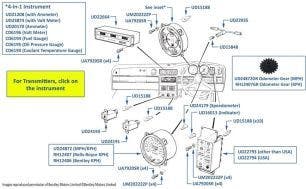 Instruments, Corniche & Continental, chassis numbers 05037-08839 