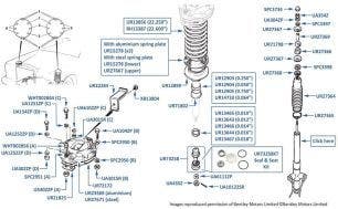 Front Shock Absorbers & Springs, Continental R, chassis numbers 42001-52028