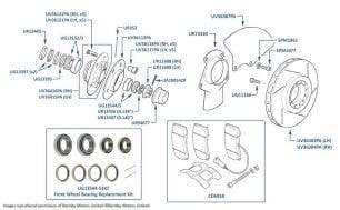 Brake Discs & Pads (Front), Continental R Final Series, chassis numbers 01864-01876 (cars with Alcon Brakes)