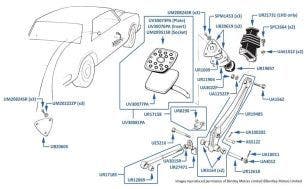 Foot Pedal (Brake), Continental R, chassis numbers 63546-66901