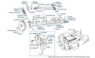 Camshaft, Valves & Lifters, Mulsanne Turbo & Turbo R, chassis numbers 13875-27798