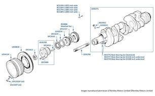 Crankshaft & Main Bearings, Silver Spirit & Mulsanne, chassis numbers 13429-13694