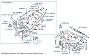 Crankcase, Corniche & Continental, chassis numbers 40001-40533