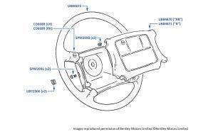Steering Wheel, Azure, chassis numbers 50801-61182