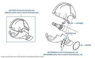Steering Column Cowling, Silver Spirit, Silver Spur & Mulsanne S, chassis numbers 44001-46781