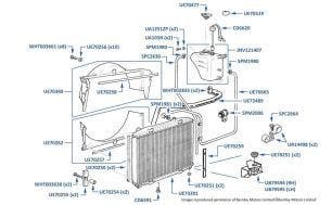 Radiator & Expansion Bottle, Turbo R & Turbo RL, chassis numbers 31004-59550