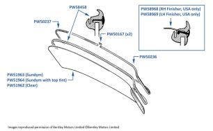 Windscreen, Corniche & Continental, chassis numbers 05037-29290