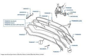 Windscreen, Corniche & Continental, chassis numbers 30001-40090