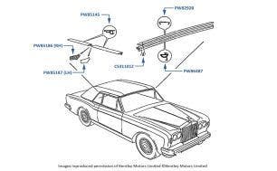 Convertible Hood Seals, Corniche & Continental, chassis numbers 30001-30638