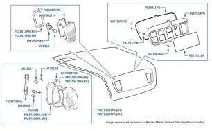 Rear Lamp Seals, Corniche, chassis numbers 68001-68621 & 02000-02079
