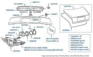 Boot (Trunk) Lid Finisher, Continental R, Continental T & Continental SC