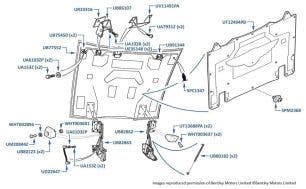 Bonnet/Hood, Hinges & Insulation, Azure, chassis numbers 50801-61061