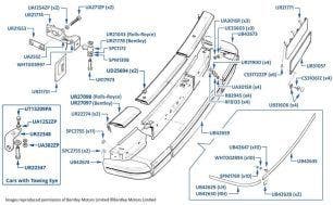 Front Bumper, Mulsanne Turbo, chassis numbers 12005-13737 (other than USA, Canada, Japan & Middle East)