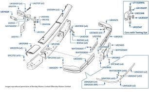 Front Bumper, Silver Spirit & Mulsanne, chassis numbers 14121-24501 (Middle East)