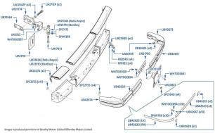 Front Bumper, Silver Spur, chassis numbers 07518-13900 (Japan)