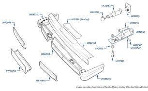 Front Bumper, Corniche & Continental, chassis numbers 13162-16968 (other than USA, Canada & Middle East)