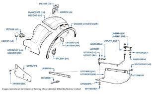 Undersheets, Front Wing/Fender, Turbo RT, chassis numbers 66002-66750