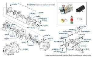 Air Conditioning Compressor, Silver Spirit, Silver Spur & Bentley Eight, chassis numbers 31001-35434