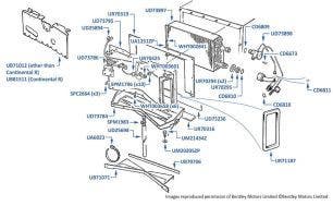 Evaporator & Expansion Valve, Continental R, chassis numbers 42001-42728