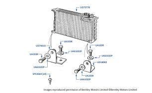 Air Conditioning Condensor, Corniche & Continental, chassis numbers 30616-40533
