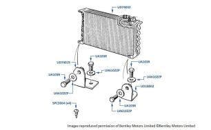 Air Conditioning Condensor, Corniche & Continental, chassis numbers 50001-50170