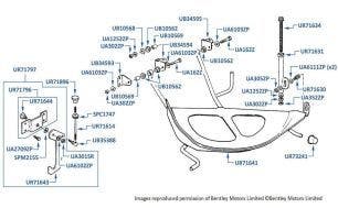 Spare Wheel Carrier, Corniche & Continental, chassis numbers 30001-30638