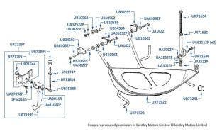 Spare Wheel Carrier, Corniche & Continental, chassis numbers 40001-50170