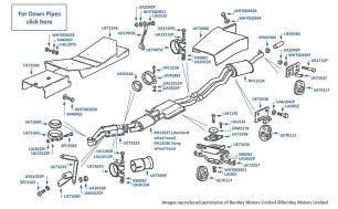 Exhaust Pipes & Silencers, non-catalyst, Bentley Eight, chassis numbers 33968-36282