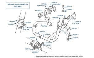 Down Pipes & Manifolds, non-catalyst, Mulsanne S, chassis numbers 35313-44588