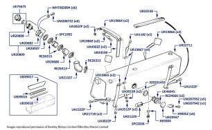 Fuel Tank, Corniche & Continental, chassis numbers 05119-16968 (other than USA)