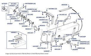 Fuel Tank, Corniche & Continental, chassis numbers 05038-16968 (cars for USA)