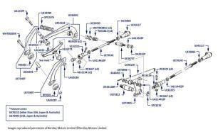 Throttle Linkage, Engine Bay, Silver Spur, chassis numbers 24100-27780