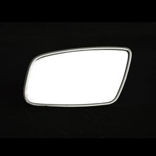 CONVEX MIRROR GLASS, LEFT HAND, HEATED, CHROME BEZEL
