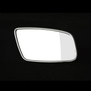 ASPHERIC MIRROR GLASS, RIGHT HAND, HEATED, CHROME BEZEL