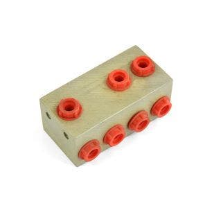 CONNECTOR HYDRAULIC PIPES 3 X3 WAY + 1 X2 WAY