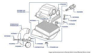 Air Filter, Silver Seraph (chassis 01002-05471) & Park Ward (chassis 07501-7554)